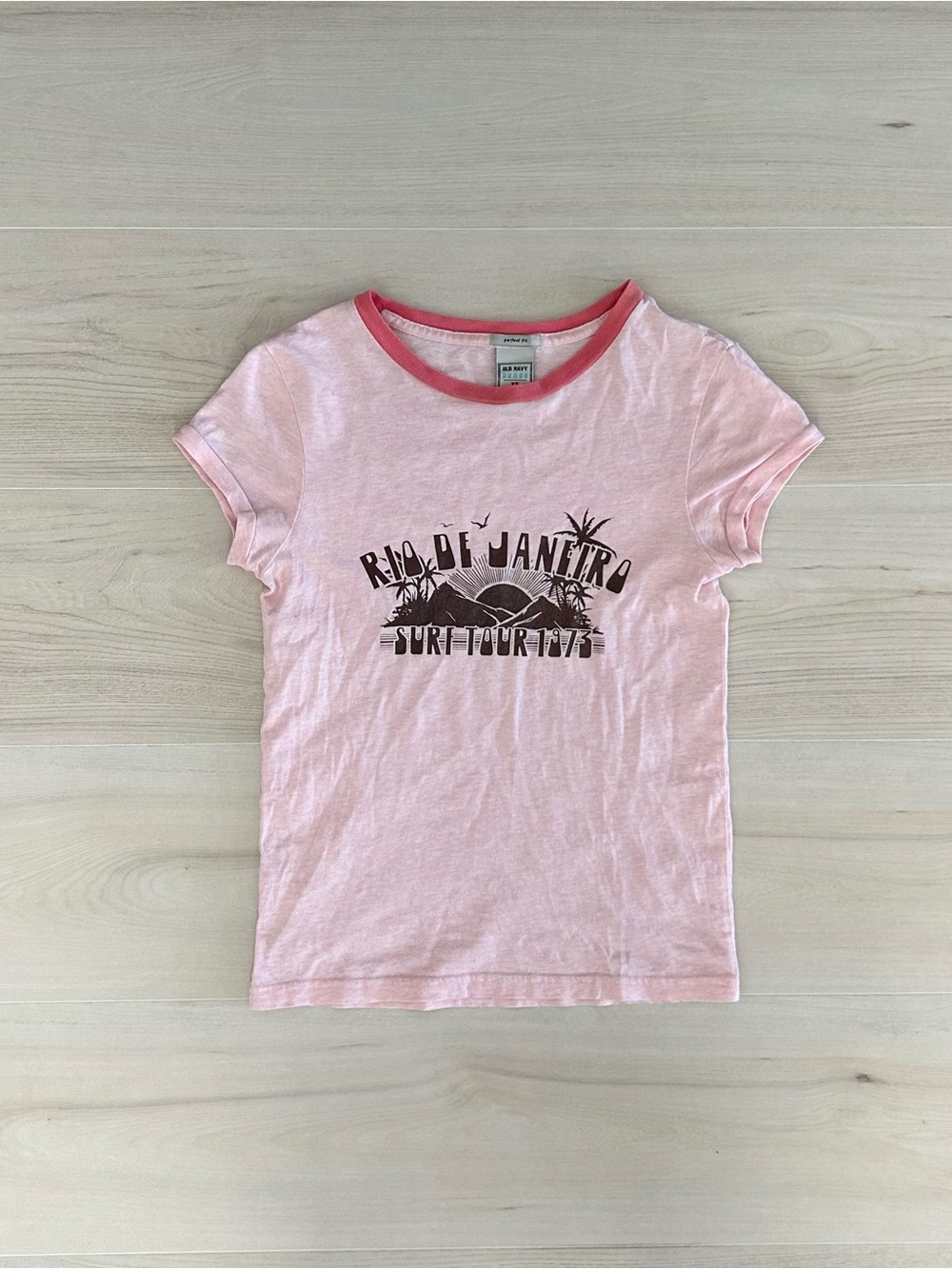 y2k old navy rio de janeiro surf tour perfect fit baby tee
